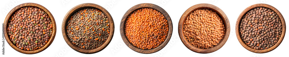 Delicious Lentils in a Wooden Bowl Cutout Isolated on Transparent Background Great for Product Promotions, Social Media Posts, and Cover Art Delicious Lentils in a Wooden Bowl Cutout Isolated on Transparent Background Great for Product Promotions, Social Media Posts, and Cover Art