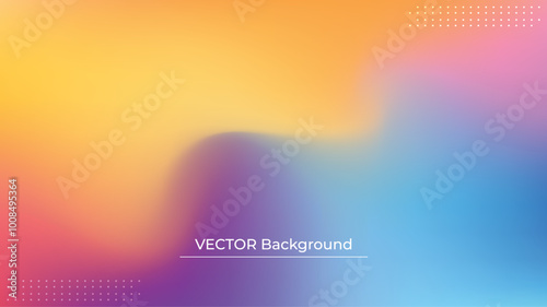 Smooth and blurry colorful gradient mesh background. Modern bright rainbow colors. Easy editable soft colored vector banner template. Premium quality