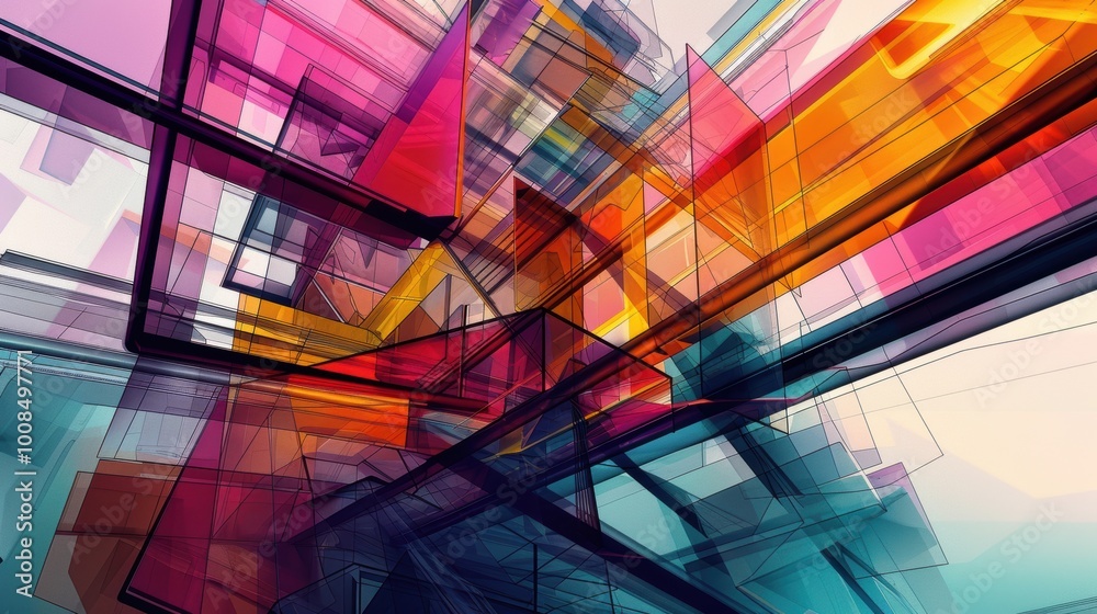 Layered Abstract Architecture with Overlapping Elements Layered Abstract Architecture with Overlapping Elements