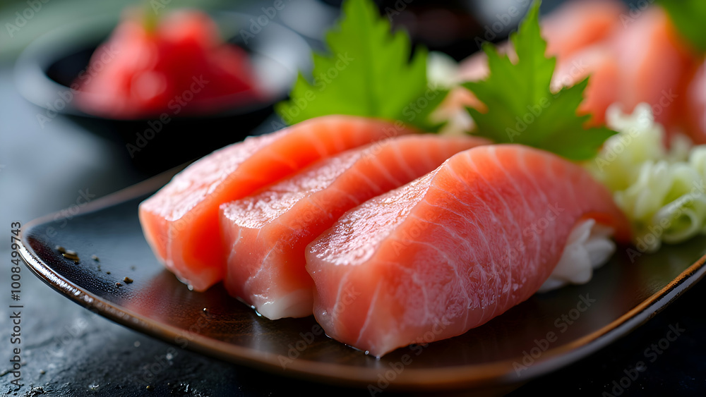 Japanese Otoro Sashimi is soft and smooth.