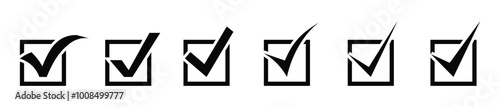 check mark icon button set. check box icon with right and wrong buttons and yes or no checkmark icons in green tick box and red cross