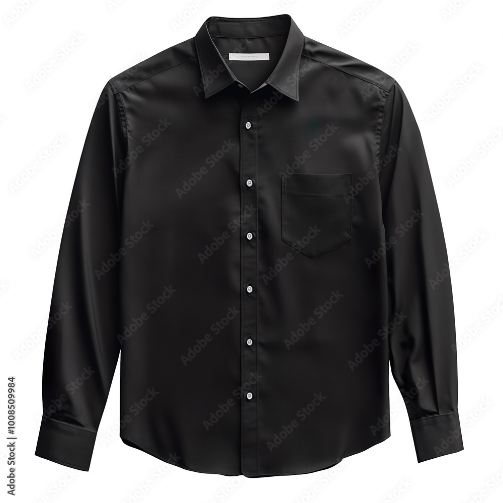 Black shirt mockup isolated on transparent background Black shirt mockup isolated on transparent background
