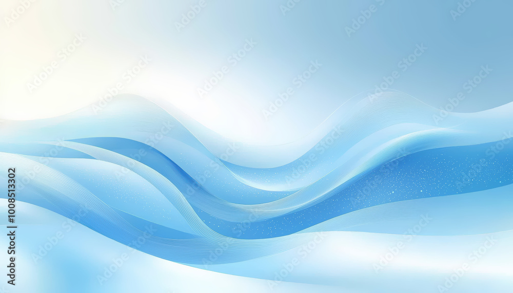 Fototapeta premium Light blue gradient abstract banner background