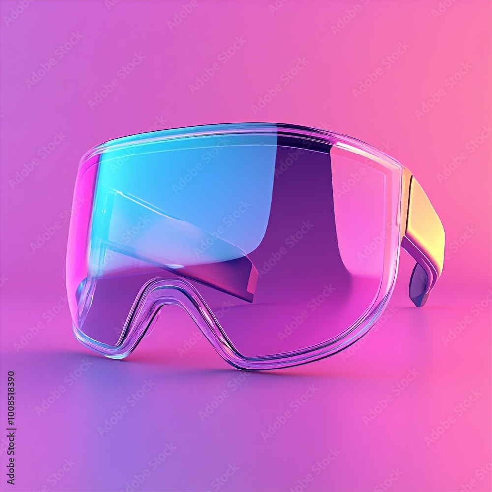 3D Augmented Reality Glasses Icon: Immersive Digital Experience Illustration Logo 3D Augmented Reality Glasses Icon: Immersive Digital Experience Illustration Logo