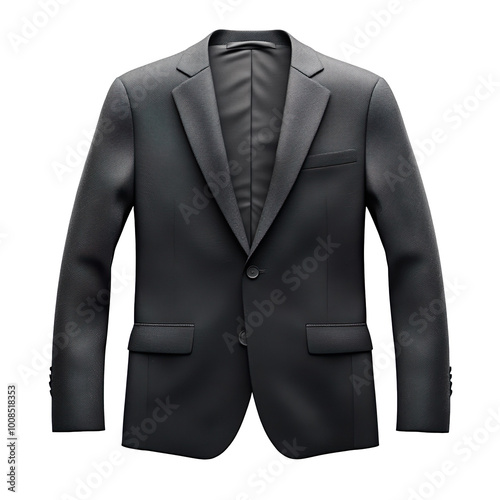 Blank Coat blazer foldover cover bag isolated on transparent background photo