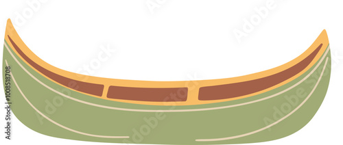 Hand Drawn Canoe Camping Illustration