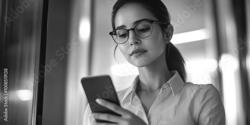 Modern Woman Capturing Life on Her Smartphone photo