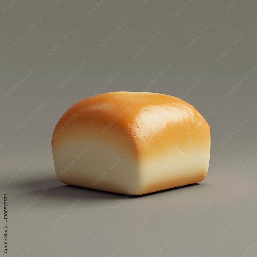 3D Bread Roll Icon: Soft and Fluffy Pastry Delight Illustration Logo 3D Bread Roll Icon: Soft and Fluffy Pastry Delight Illustration Logo