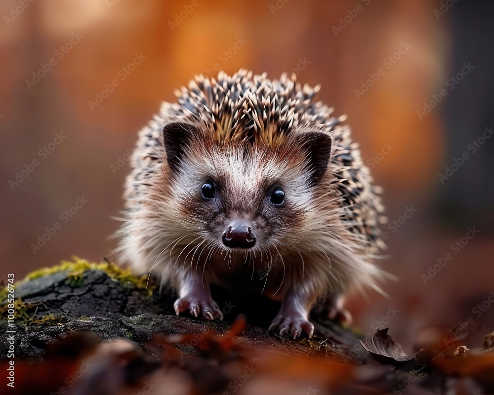 Hedgehog in a garden, cute and natural, Nature, Soft greens, Photograph, Wildlife detail Hedgehog in a garden, cute and natural, Nature, Soft greens, Photograph, Wildlife detail