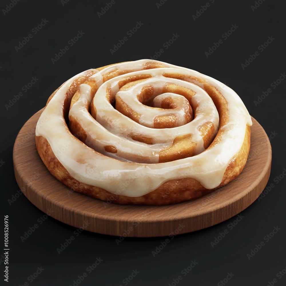 3D Cinnamon Roll Icon: Warm and Sweet Pastry Treat Illustration Logo 3D Cinnamon Roll Icon: Warm and Sweet Pastry Treat Illustration Logo