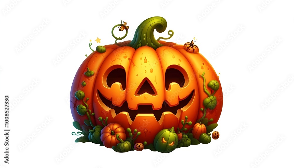 Obraz premium Halloween pumpkin png cut out element