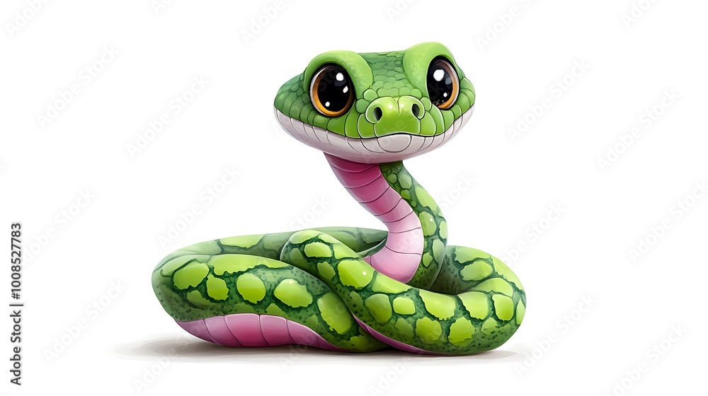 Cute Playful Snake  Illustration
