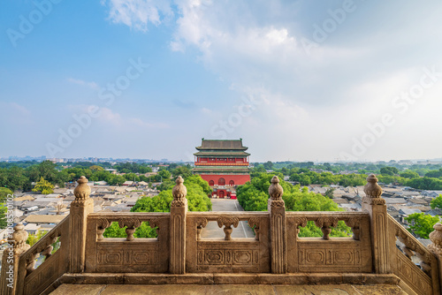 Bell and Drum Tower scenery in Beijing, China