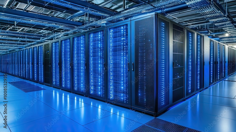 datacenter in server control room datacenter in server control room