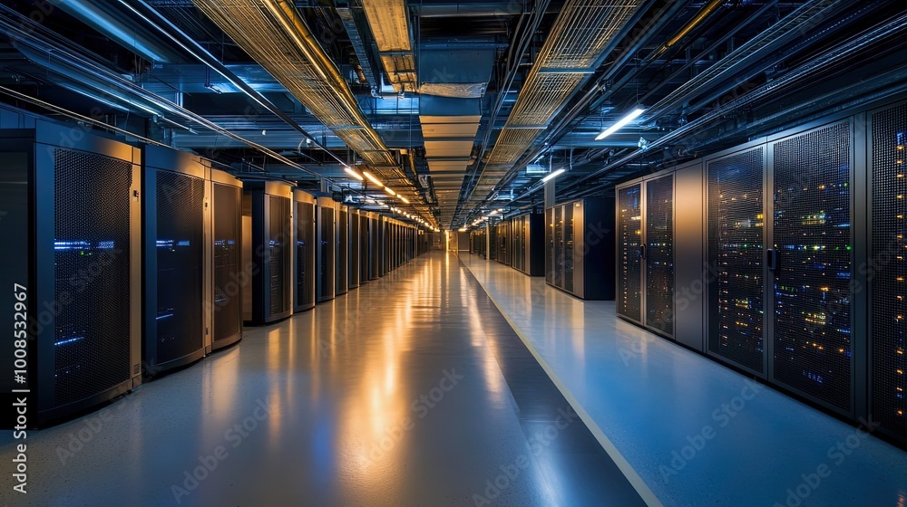 Obraz premium datacenter in server control room