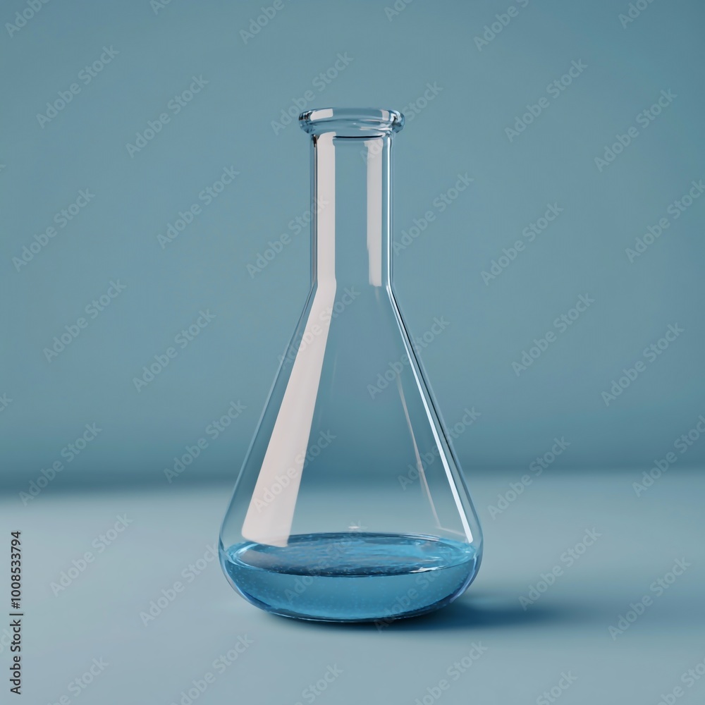 3D Erlenmeyer Flask Icon: Essential Laboratory Glassware Illustration Logo 3D Erlenmeyer Flask Icon: Essential Laboratory Glassware Illustration Logo