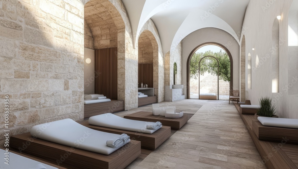 Organic and Calming Spa Space Interior Design Concept