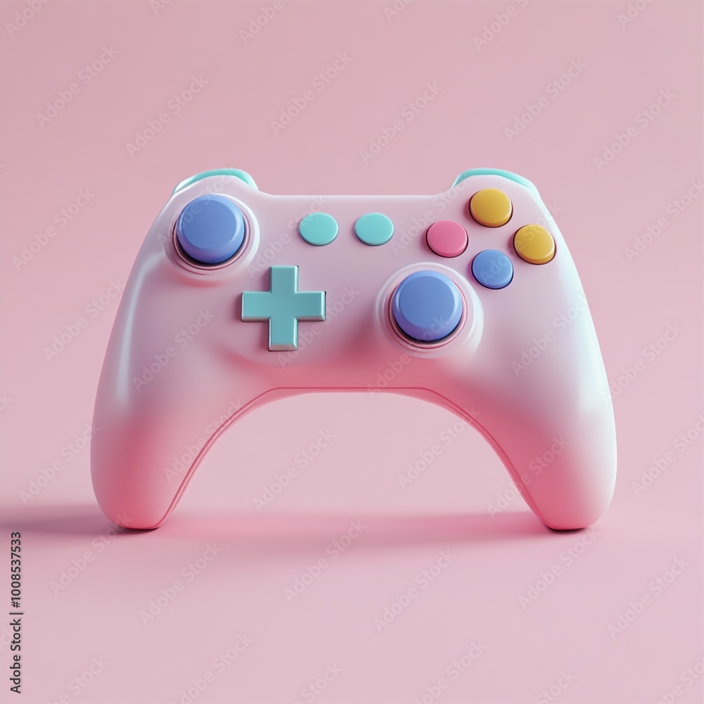 3D Game Controller Icon: Essential Gaming Device Illustration Logo 3D Game Controller Icon: Essential Gaming Device Illustration Logo