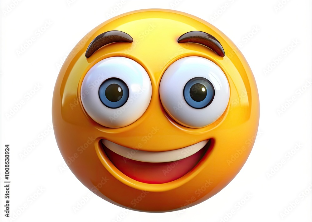 Fototapeta premium Eye Roll Emoji Expression for Digital Communication and Social Media Reactions in Modern Conversations