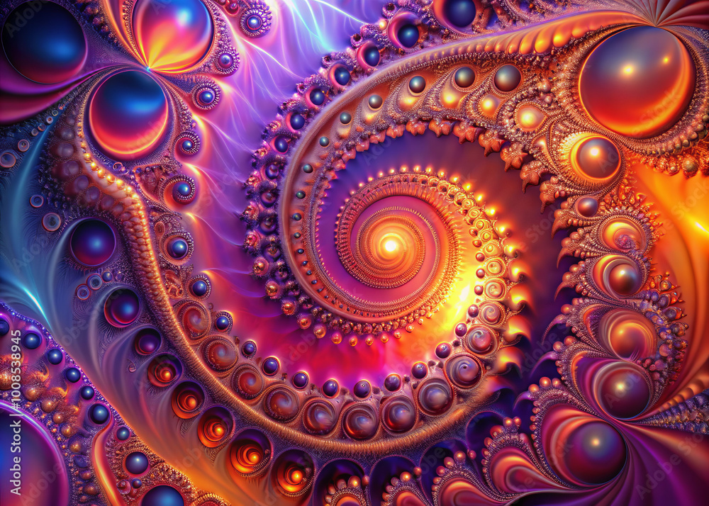 vibrant and intricate multicolor 3D fractal design showcases mesmerizing spiral pattern filled with shimmering iridescent hues. dynamic interplay of colors creates captivating visual experience vibrant and intricate multicolor 3D fractal design showcases mesmerizing spiral pattern filled with shimmering iridescent hues. dynamic interplay of colors creates captivating visual experience