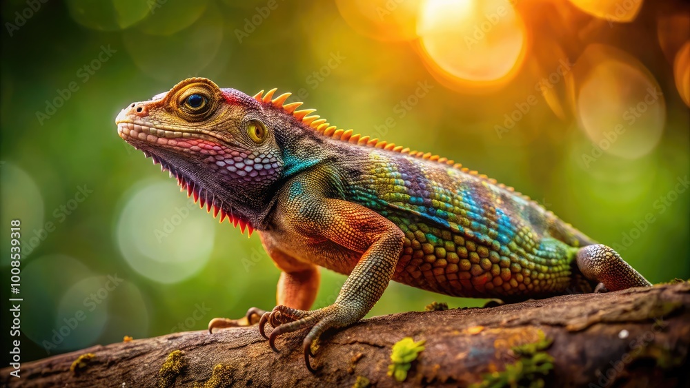 Obraz premium Fascinating Display of Autotomy in Nature: A Lizard Shedding Its Tail for Survival and Escape