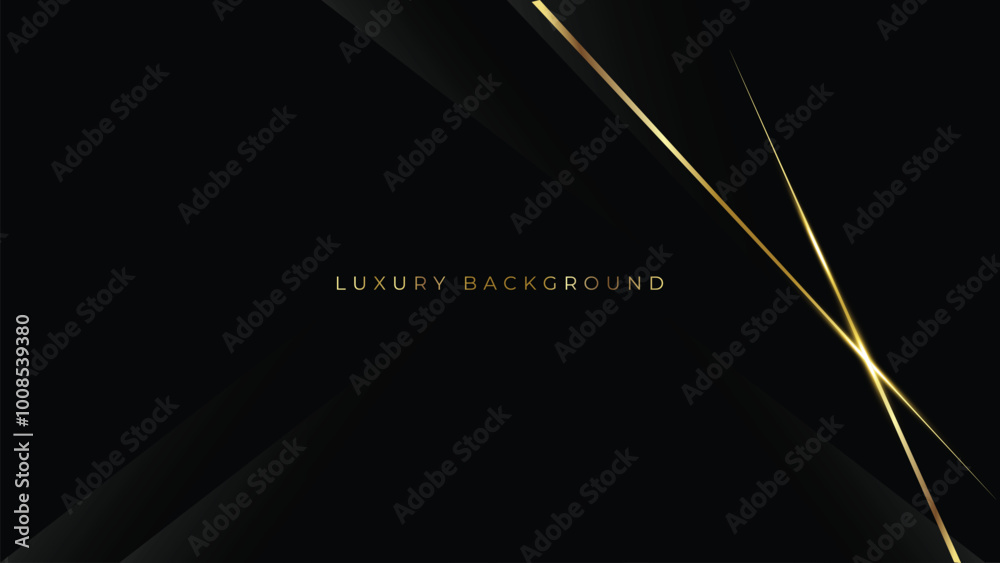 Black background with a luxurious gold effect. Vector illustration stock illustration