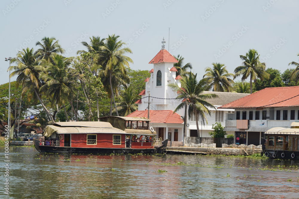 Fototapeta premium Côte sud du Kerala et Backwaters