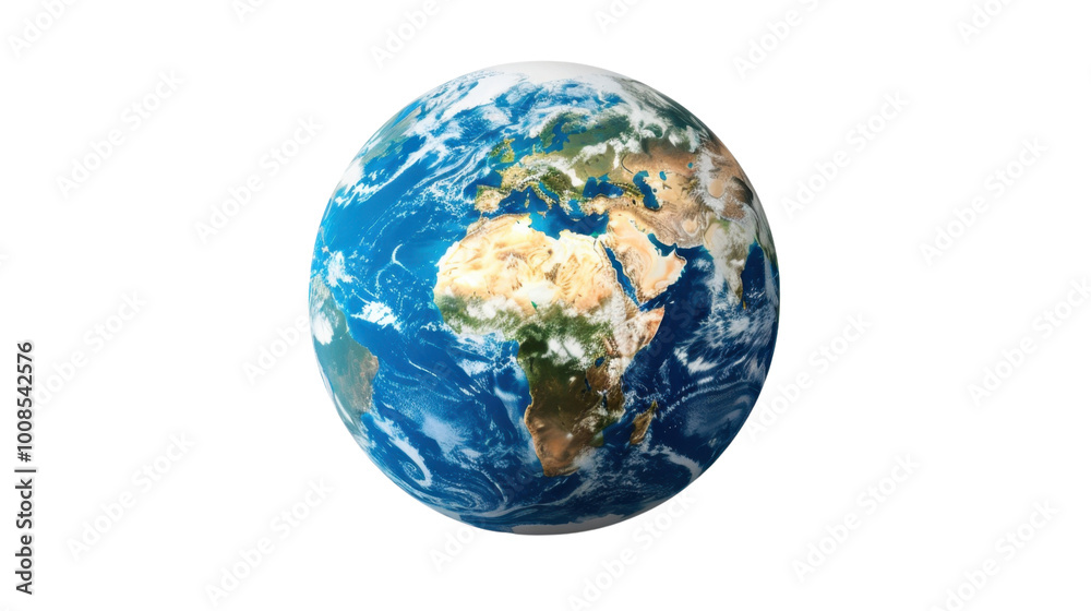 Fototapeta premium Earth globe planet on white background