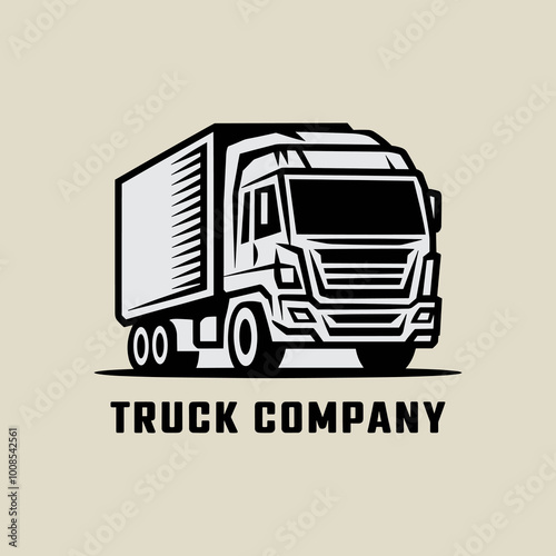 truck company cargo logo vector illustration