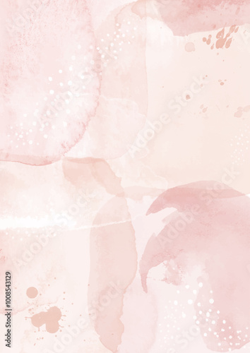 Hand painted pastel pink watercolour background