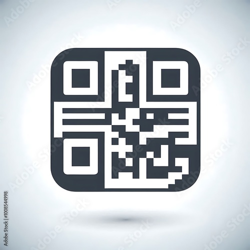 Minimalist QR Code Icon 