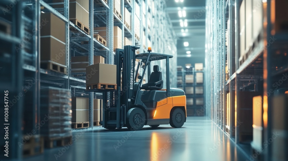 Forklift in Warehouse Forklift in Warehouse
