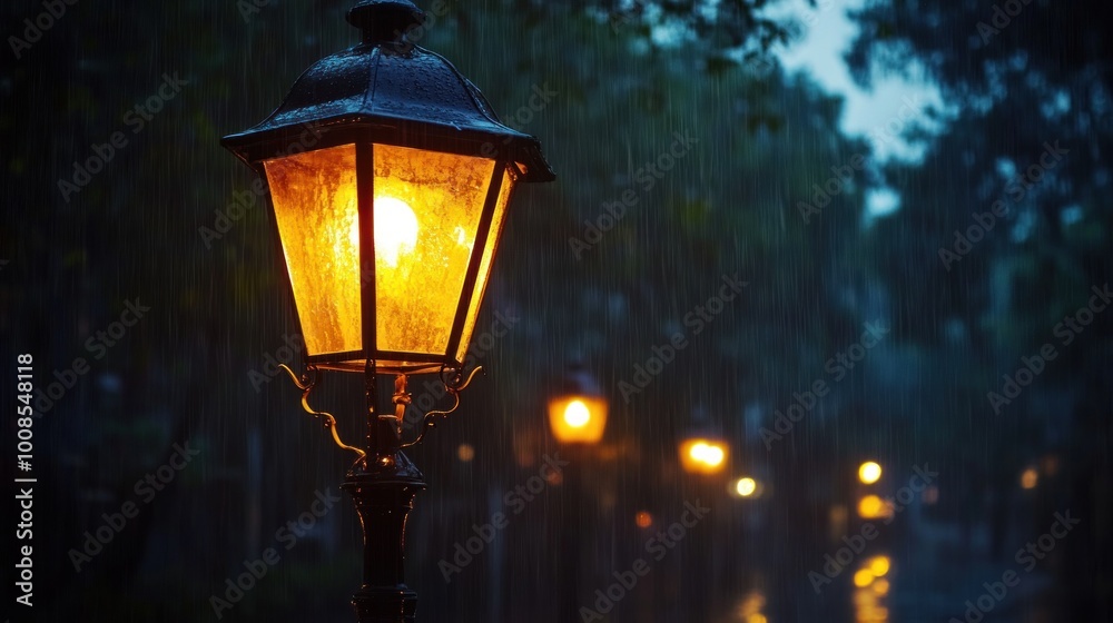 Rainy Night Street Lamp Rainy Night Street Lamp