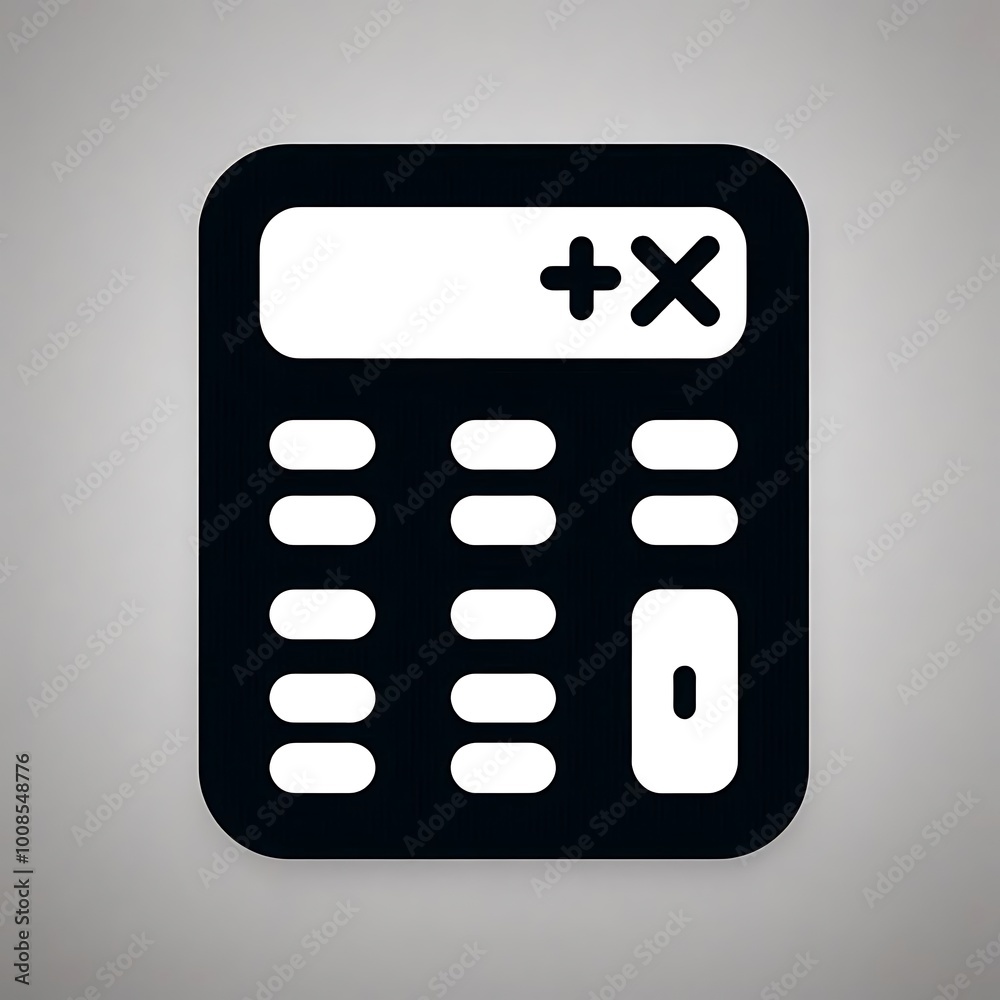 Simple Calculator Icon for Financial Use	