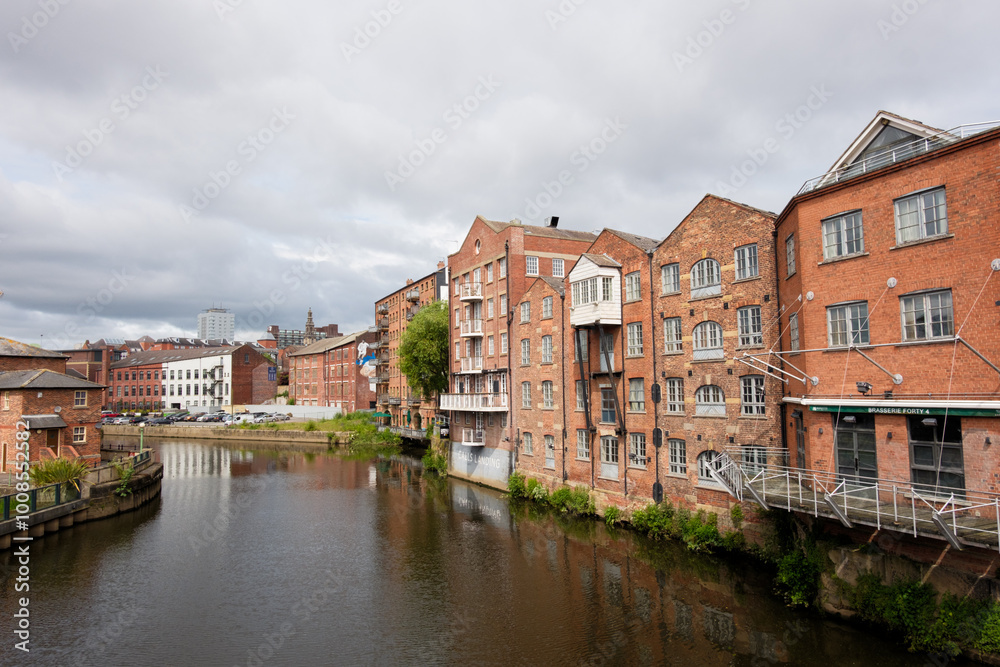 Leeds England: 3rd June 2024: Leeds Liverpool Canal Calls landing Leeds England: 3rd June 2024: Leeds Liverpool Canal Calls landing