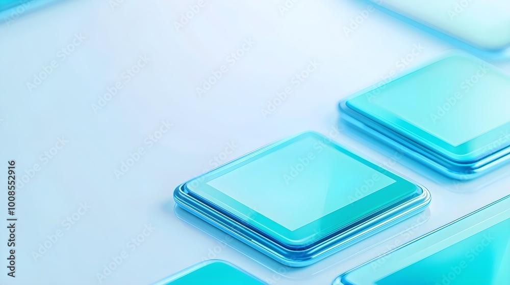 Abstract Blue Glass Squares Background Abstract Blue Glass Squares Background