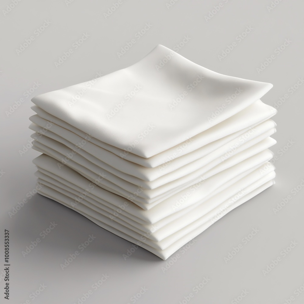 3D Napkins Icon: Essential Dining Accessory Illustration Logo 3D Napkins Icon: Essential Dining Accessory Illustration Logo