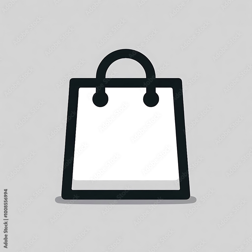 Minimalist Shopping Bag Icon Minimalist Shopping Bag Icon