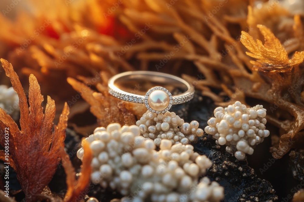 jewelry symbolism, a pearl ring shines like a dewdrop in the sun, embodying purity and beauty in a timeless manner jewelry symbolism, a pearl ring shines like a dewdrop in the sun, embodying purity and beauty in a timeless manner