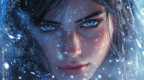 Enchanting Fantasy Woman with Sparkling Eyes