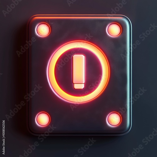 3D Power Up Icon: Boost in Games or Performance Illustration Logo photo