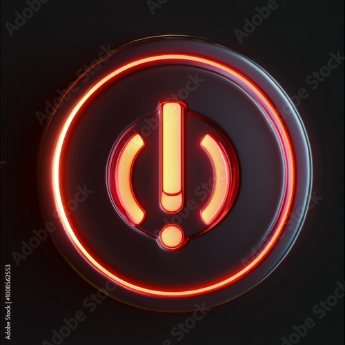 3D Power Up Icon: Boost in Games or Performance Illustration Logo photo