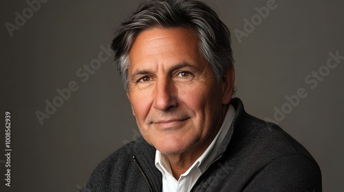 Portrait of a Middle-Aged Man with Gray Hair