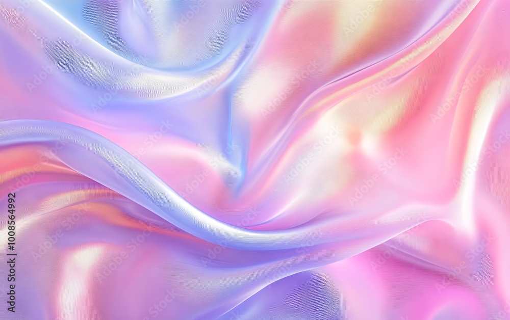 Obraz premium Pastel colored smooth shiny fabric texture background, generative ai
