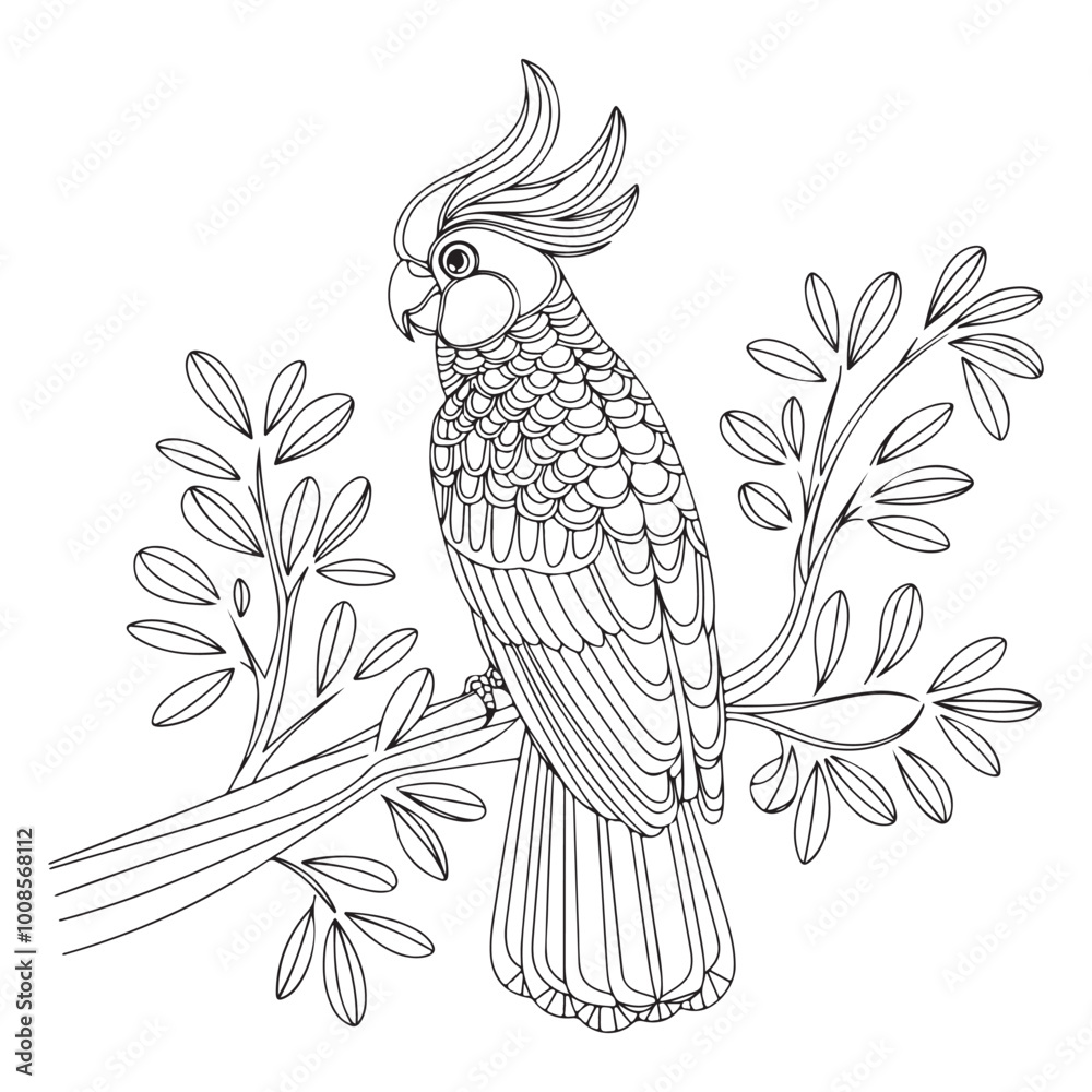 Obraz premium Stunning Parrot Mandala Art: Vector Illustrations and Designs