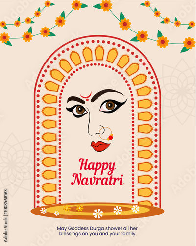 indian god happy durga puja subh Navratri durga puja border, arch, frame, background