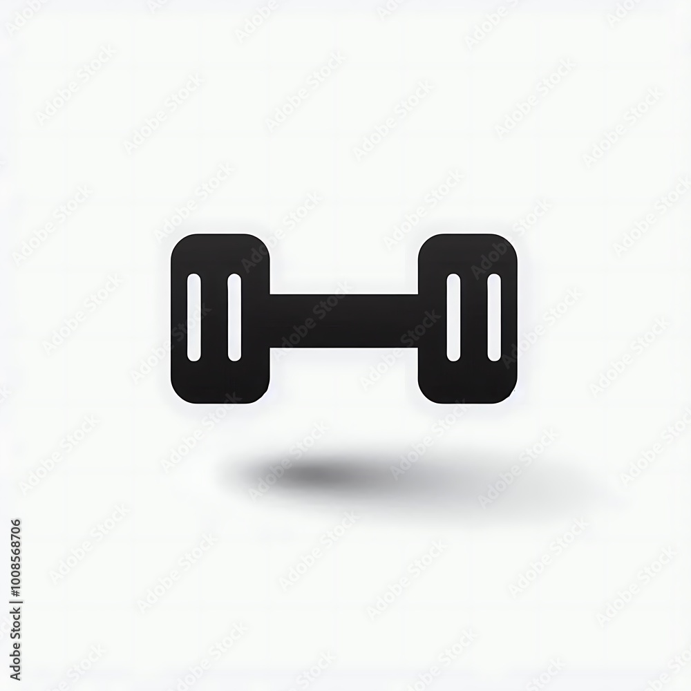 Simple Dumbbell Icon for Fitness	