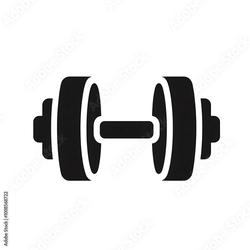 Minimalist Dumbbell Fitness Icon	