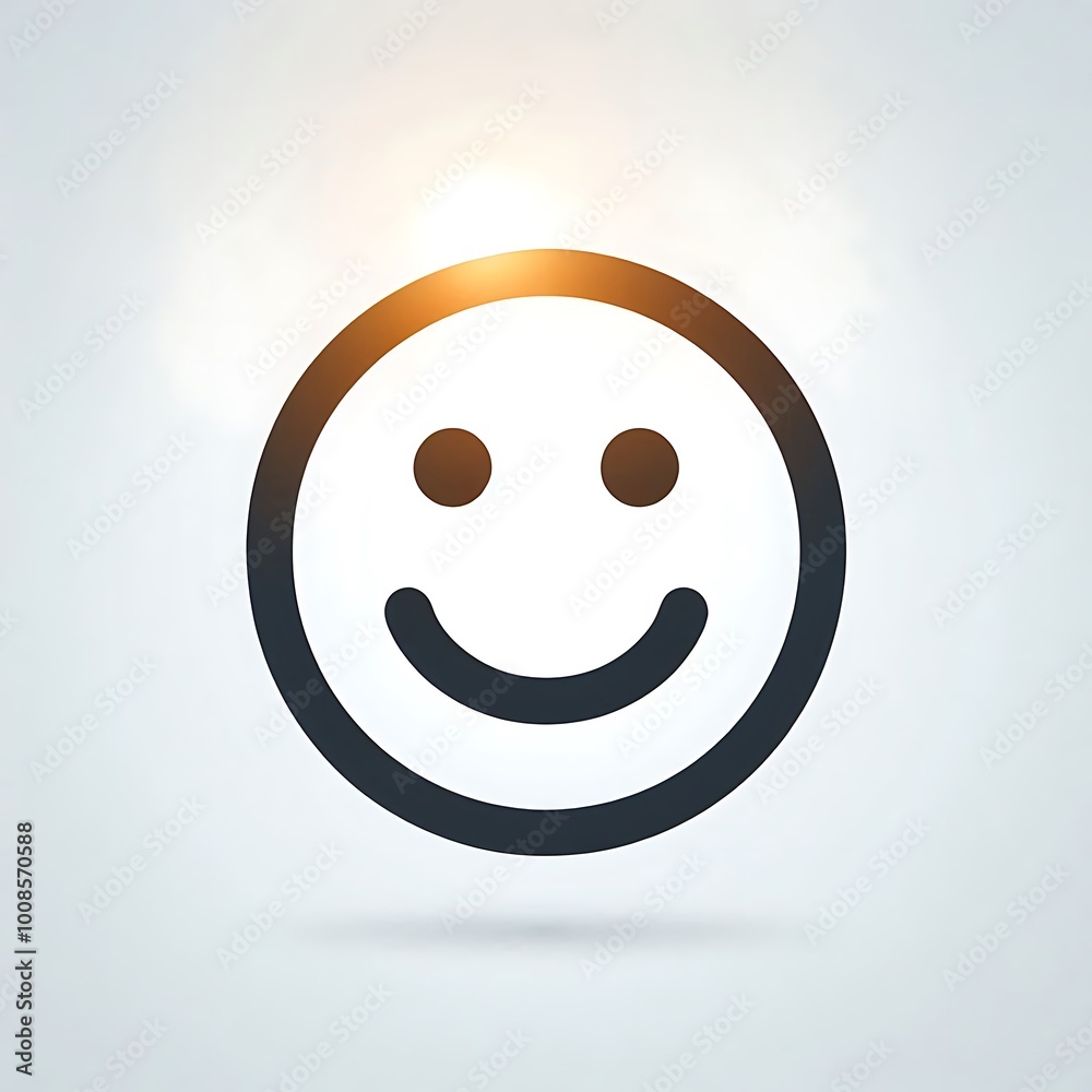 Fototapeta premium Radiant Smile Minimalist Icon 