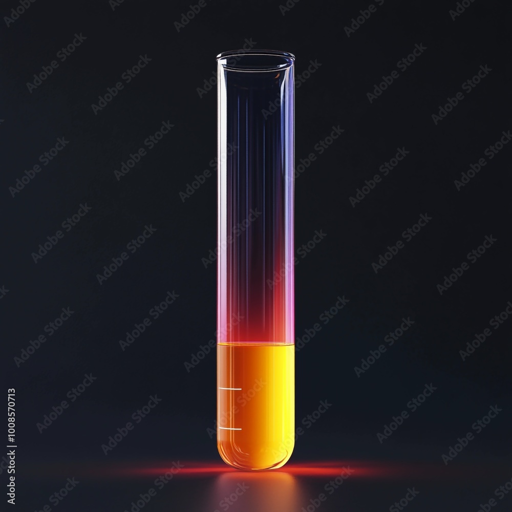 3D Test Tube Icon: Small Glassware for Chemical Reactions Illustration Logo 3D Test Tube Icon: Small Glassware for Chemical Reactions Illustration Logo